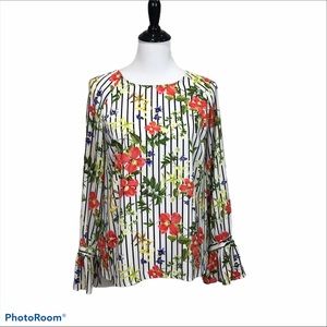 Rose & Olive long sleeve round neck floral print blouse
